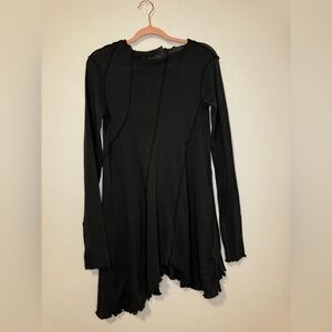 Free People We the Free boho cotton dress long sleeved flowy black size small